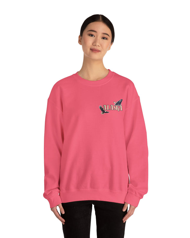"Alaska" (Ink front and back) Unisex Heavy Blend Crewneck Sweatshirt