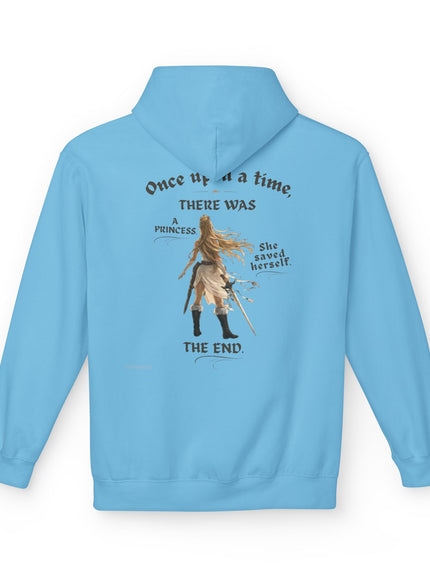 "She Saved Herself V1" (Ink both sides) Unisex Midweight Softstyle Fleece Hoodie