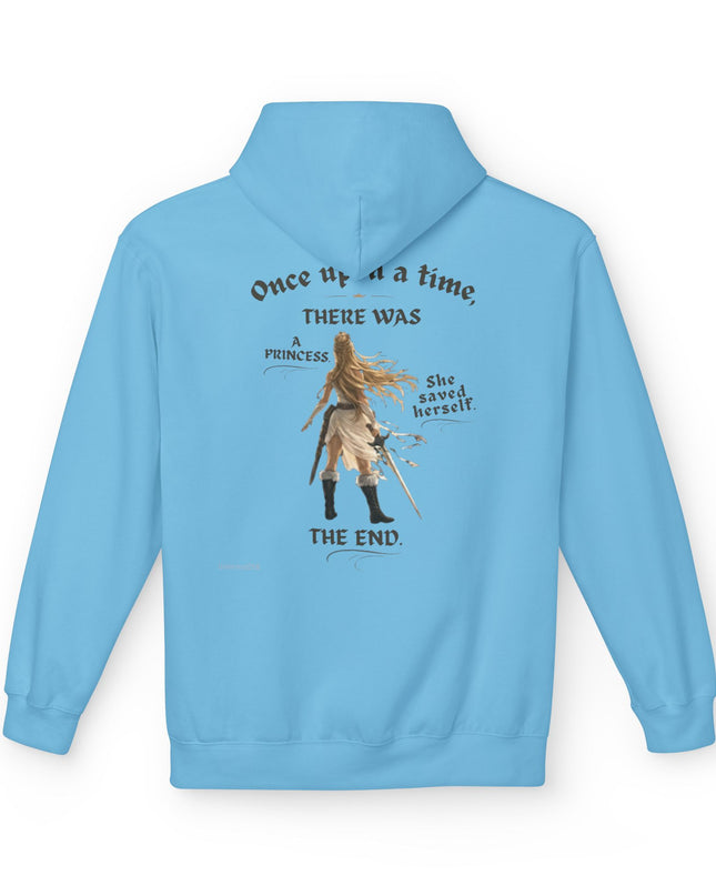 "She Saved Herself" (Ink both sides) Unisex Midweight Softstyle Fleece Hoodie