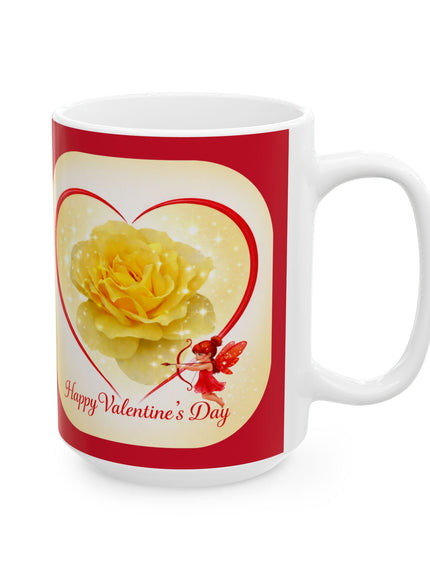 "Happy Valentine's Day" Ceramic Mug, (11oz, 15oz)