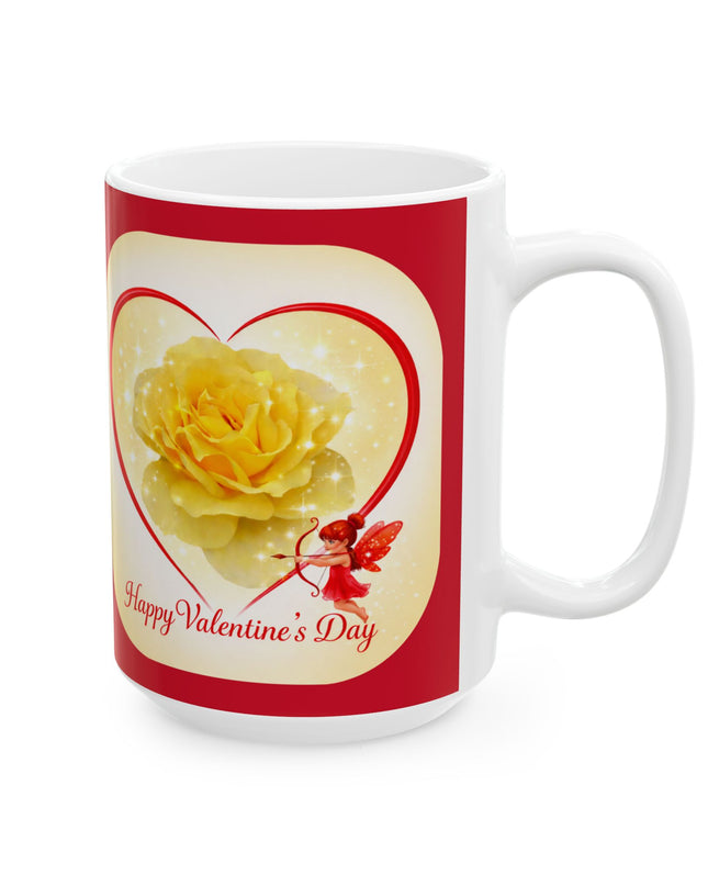 "Happy Valentine's Day" Ceramic Mug, (11oz, 15oz)
