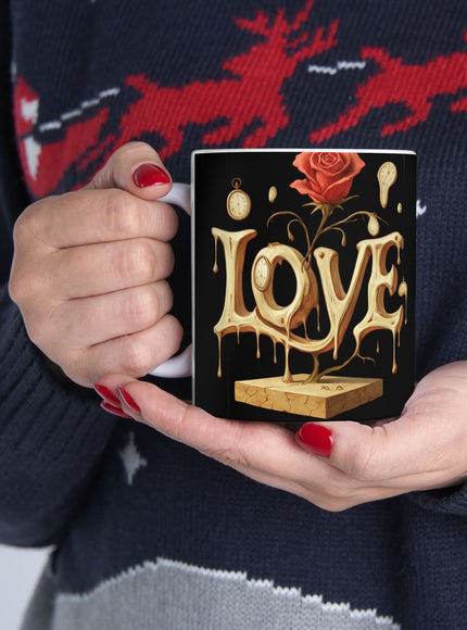 "Love - Salvador Dali Style" Ceramic Mug, (11oz, 15oz)