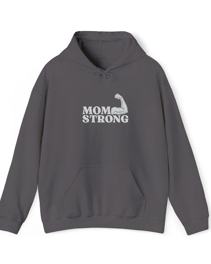 "Mom Strong (White embroidery)" Unisex Heavy Blend Hooded Sweatshirt