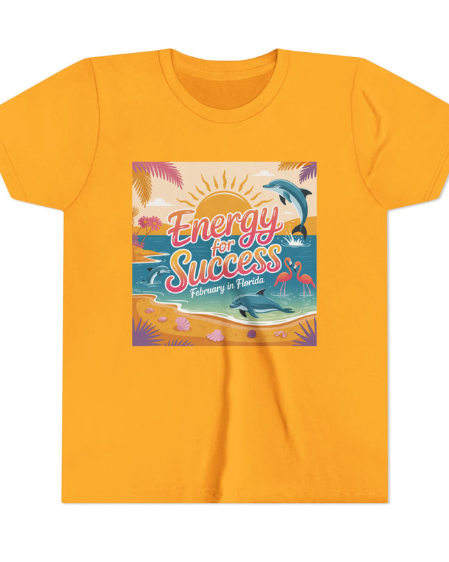"February in Florida, Energy for Success" Youth Short Sleeve Tee