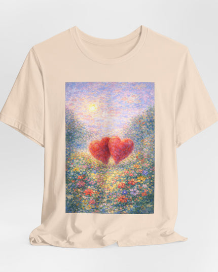 "Valentine's Day - Monet Style" Unisex Jersey Short Sleeve Tee