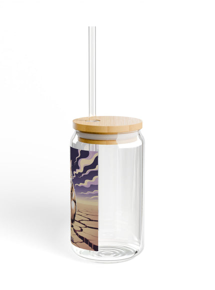 "Cat - Dali Style" Sipper Glass, 16oz