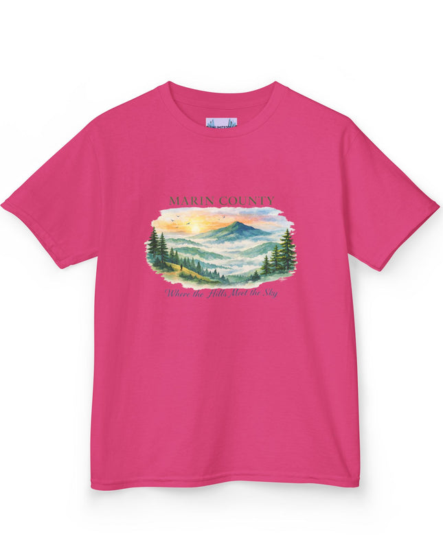 "Marin County, Where the Hills Meet the Sky" Kids Heavy Cotton Tee