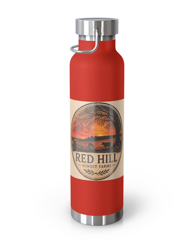 "Red Hill Sunset Farms" Copper Vacuum Insulated Bottle, 22oz