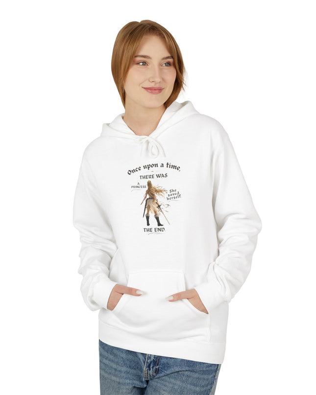 "She Saved Herself" (Ink both sides) Unisex Midweight Softstyle Fleece Hoodie
