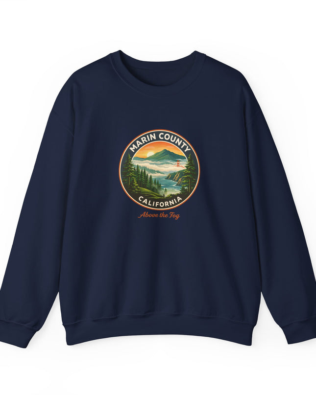 "Marin County, Above the Fog" Unisex Heavy Blend Crewneck Sweatshirt