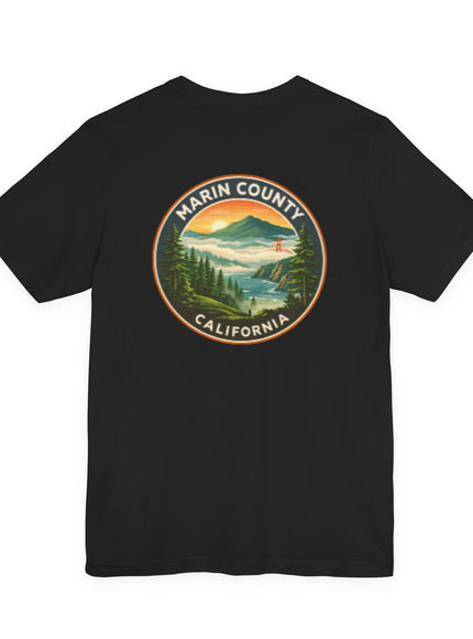 "Marin County - Above the Fog - No Text" (2-sided) Unisex Jersey Short Sleeve Tee