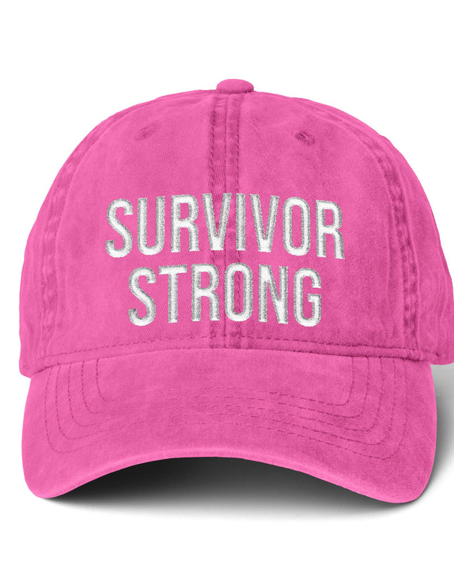 "Survivor Strong" Women's Pigment-Dyed Cap with Fashion Undervisor (Embroidery)