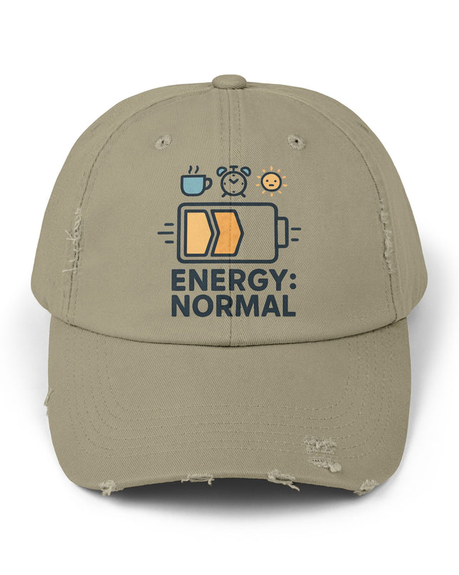 "Energy normal" Unisex Distressed Cap