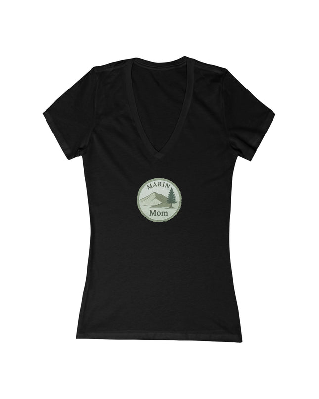 "Marin Mom" Women's Jersey Short Sleeve Deep V-Neck Tee