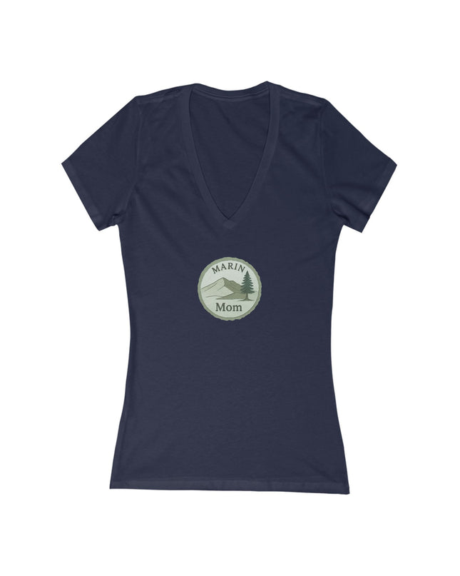 "Marin Mom" Women's Jersey Short Sleeve Deep V-Neck Tee