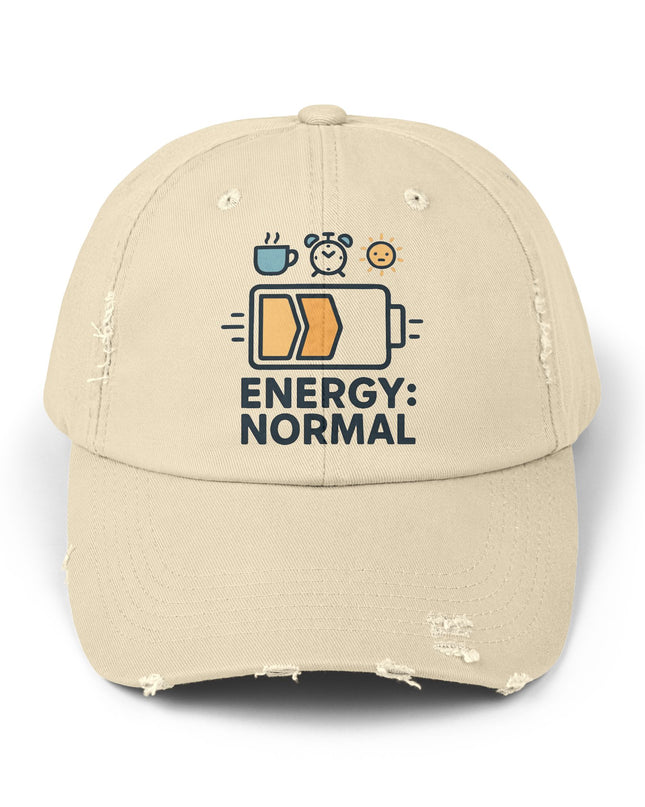 "Energy normal" Unisex Distressed Cap