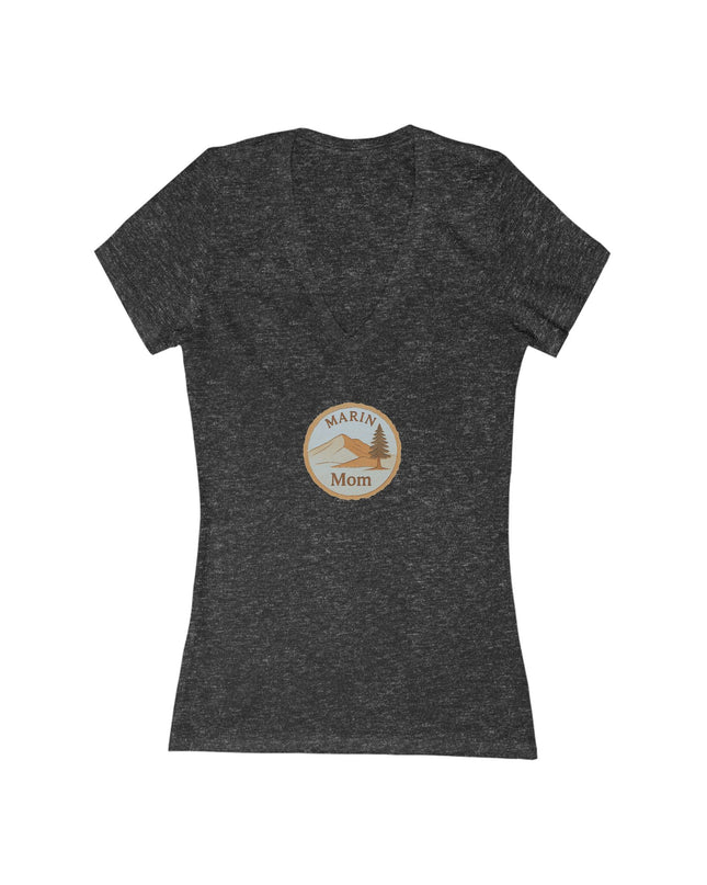 "Marin Mom" Women's Jersey Short Sleeve Deep V-Neck Tee