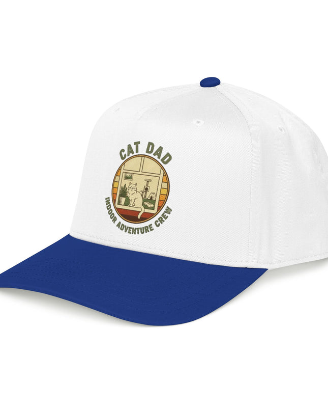 "Cat Dad Indoor Adventure Crew" Mid Profile Baseball Cap