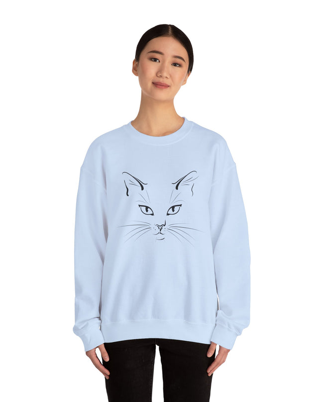 "Cat Face Sketch" Unisex Adult Sweatshirt