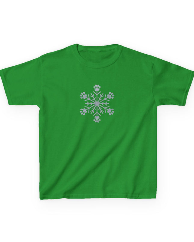 "Snowflake with Paws" Kids Heavy Cotton Tee