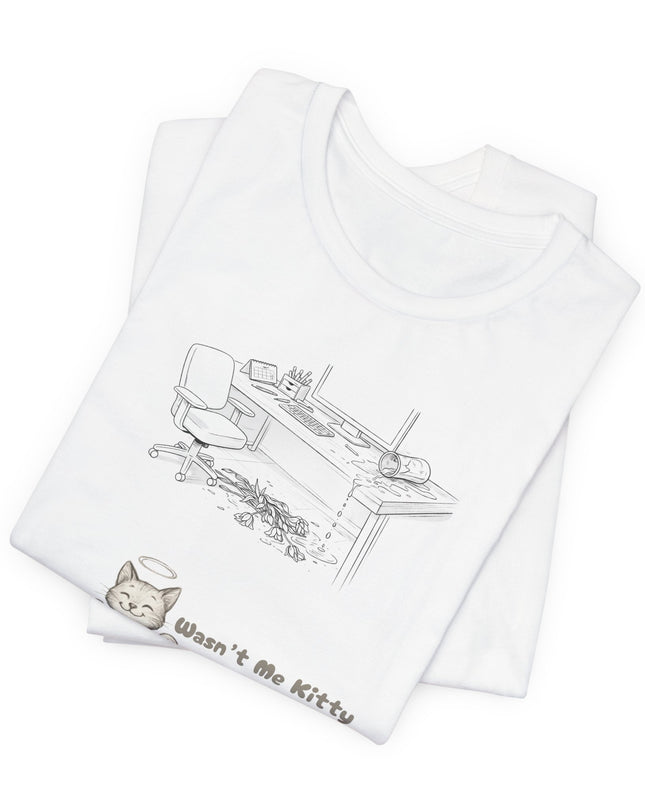"Wasn't Me Kitty - Office" Unisex Jersey Short Sleeve Tee