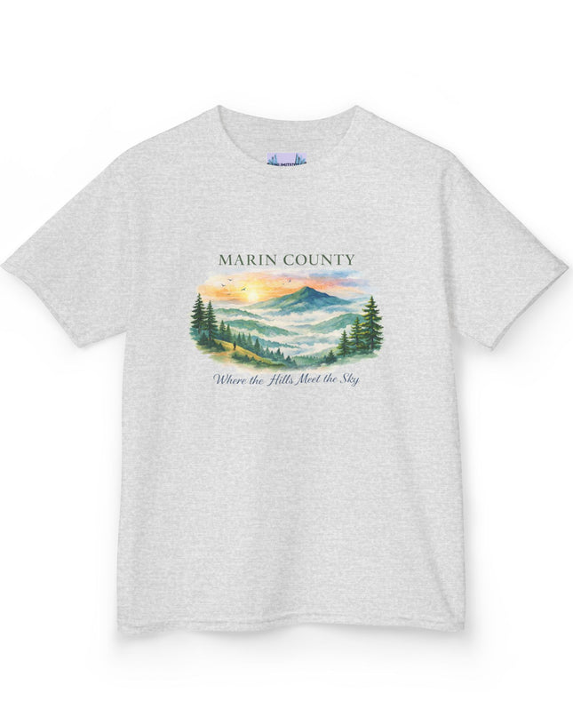"Marin County, Where the Hills Meet the Sky" Kids Heavy Cotton Tee