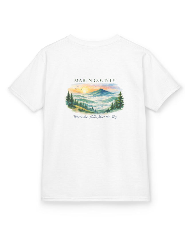 "Marin County, Where the Hills Meet the Sky" Kids Heavy Cotton Tee
