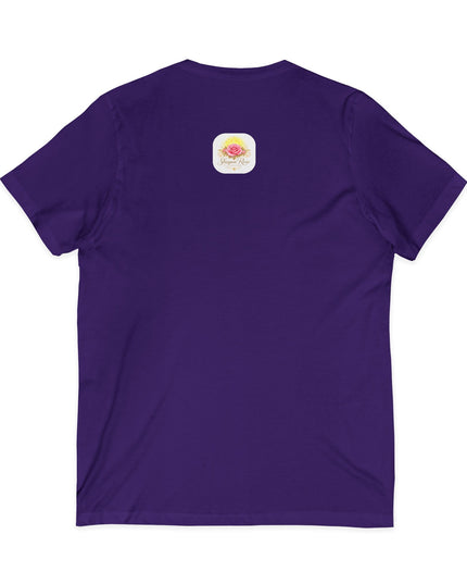 "Happy Valentine's Day" Unisex Jersey Short Sleeve V-Neck Tee