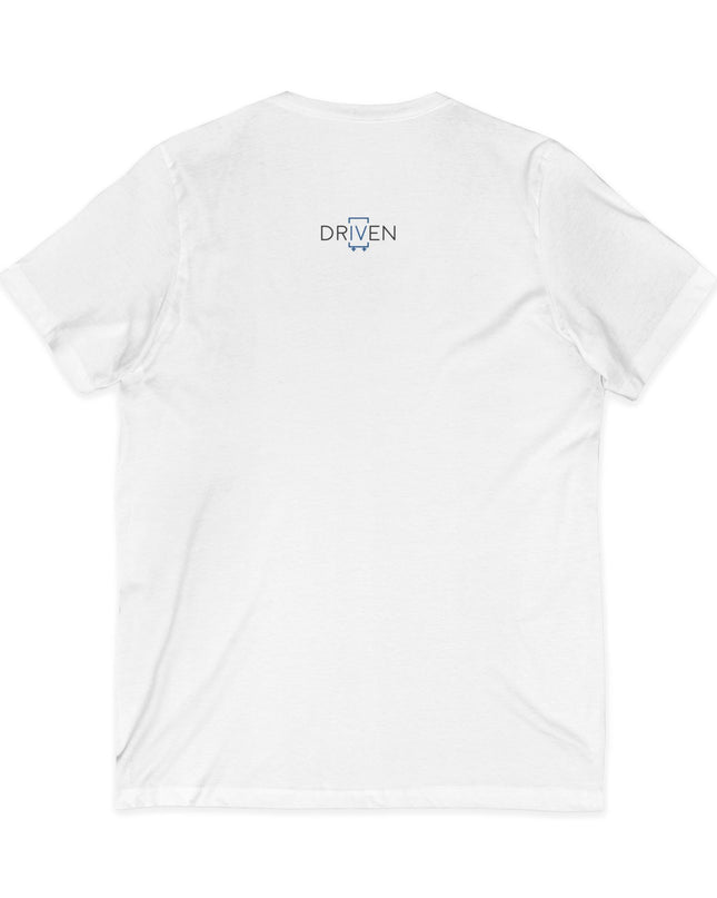 "Driven" Unisex Jersey Short Sleeve V-Neck Tee
