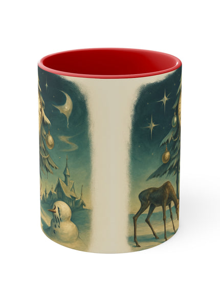 "Classic Christmas Scene (Salvador Dali Style)"  Accent Mug