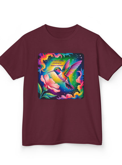 "My Life is Being Created in Every Moment" Kids Heavy Cotton Tee