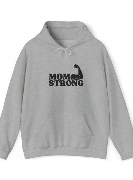 "Mom Strong (Black embroidery)" Unisex Heavy Blend Hooded Sweatshirt