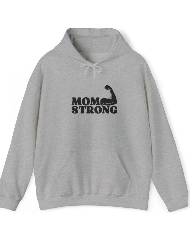 "Mom Strong (Black embroidery)" Unisex Heavy Blend Hooded Sweatshirt