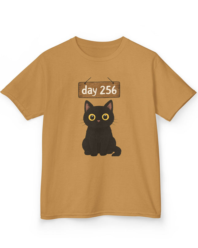 Day 256, no blinking black cat Kids Heavy Cotton Tee by Gildan 5000B