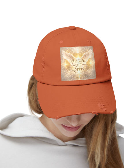 "The Truth Will Set You Free" Unisex Distressed Cap