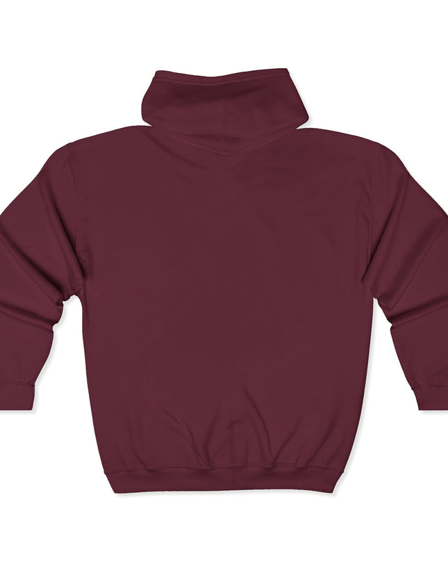 "Mom Strong (White embroidery)" Unisex Heavy Blend Full Zip Hooded Sweatshirt