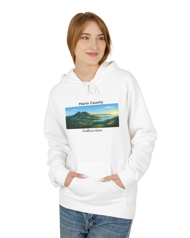 "Marin County - Endless Views" Unisex Midweight Softstyle Fleece Hoodie