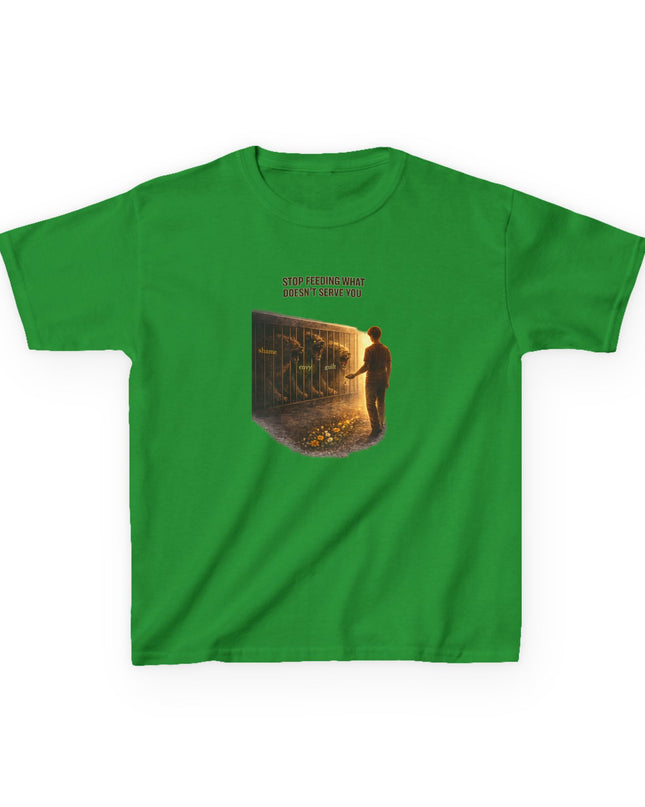 "Stop Feeding What Doesn't Serve You" Kids Heavy Cotton Tee