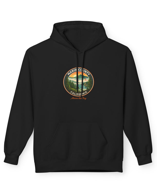 "Marin County, Above the Fog" Unisex Midweight Softstyle Fleece Hoodie