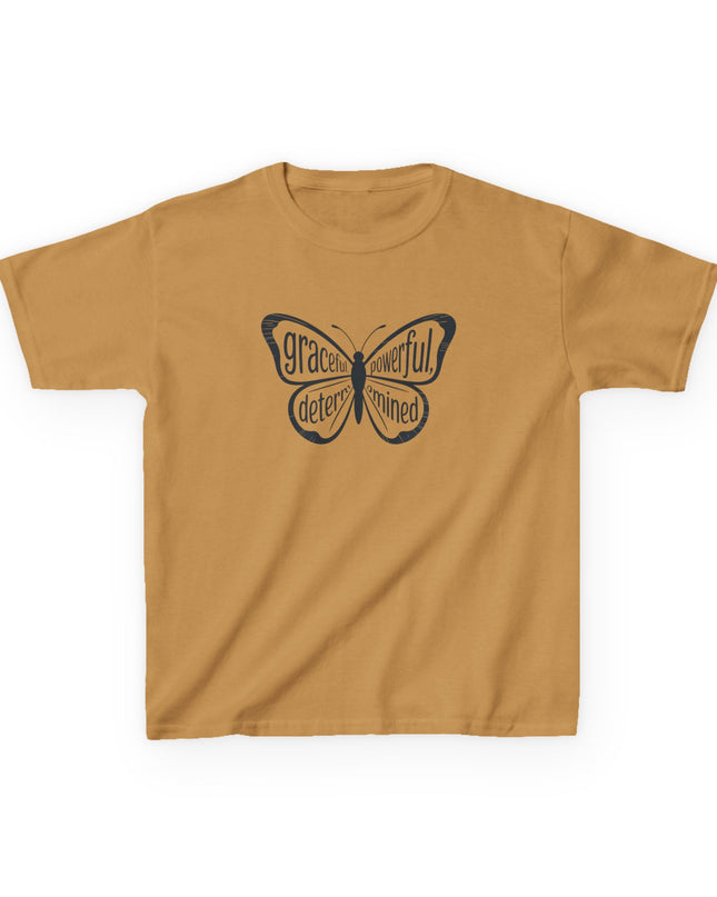 "Butterfly With Words" Kids Heavy Cotton Tee