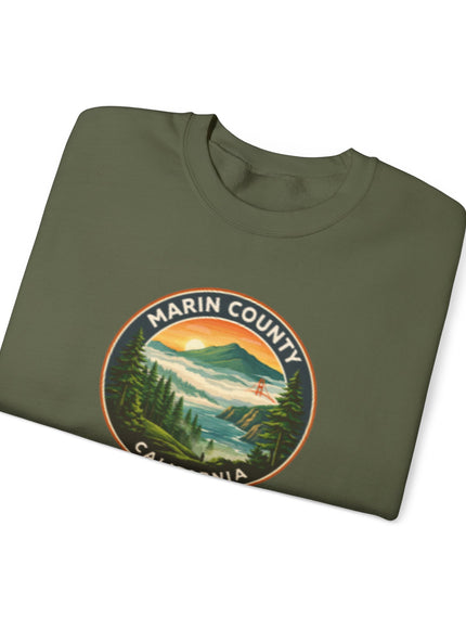 "Marin County, Above the Fog - no text" Unisex Heavy Blend Crewneck Sweatshirt