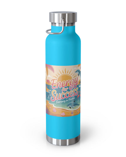 "February in Florida, Energy for Success" Copper Vacuum Insulated Bottle, 22oz