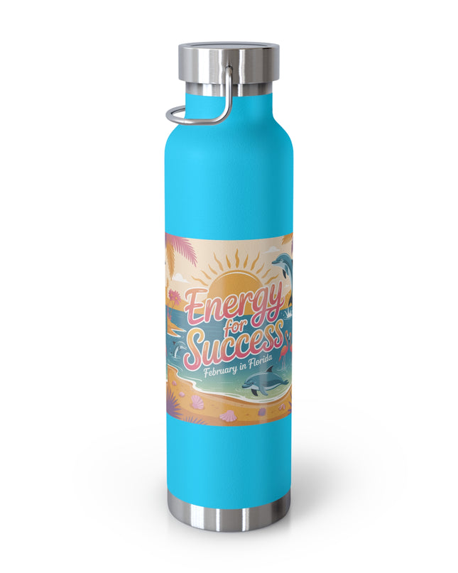 "February in Florida, Energy for Success" Copper Vacuum Insulated Bottle, 22oz