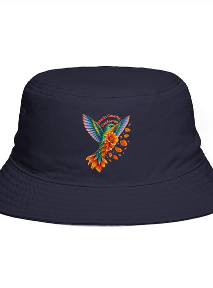 "Hummingbird and Poppies" Bucket Hat