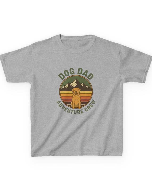"Dog Dad Adventure Crew" Kids Heavy Cotton Tee