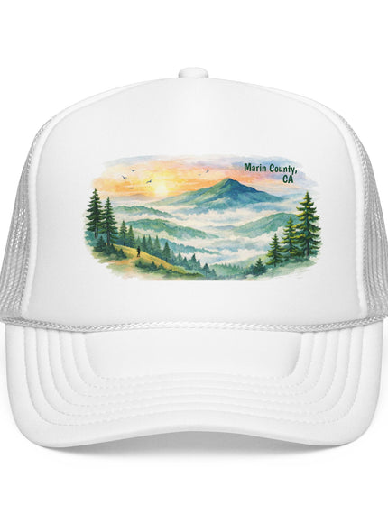 "Marin County, Where the Hills Meet the Sky" Foam Trucker Hat