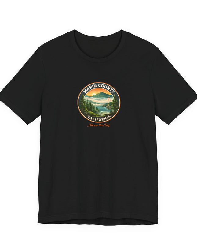 "Marin County, Above the Fog" Unisex Jersey Short Sleeve Tee