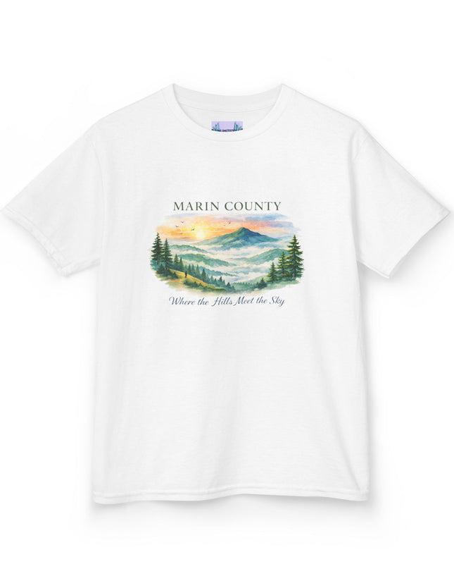 "Marin County, Where the Hills Meet the Sky" Kids Heavy Cotton Tee