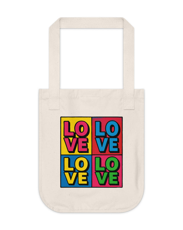 "Love – Andy Warhol Style" Organic Canvas Tote Bag