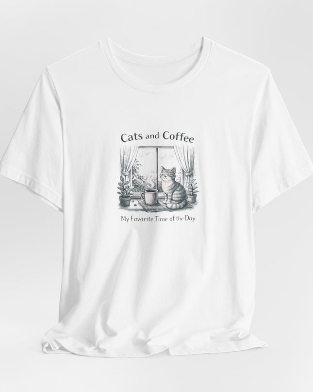 "Cats and Coffee" Unisex Jersey Short Sleeve Tee
